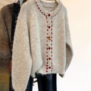 Soft And Thick Crew Neck Sweater Coat