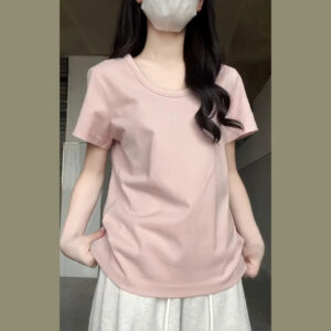 New Summer Pink U-Neck