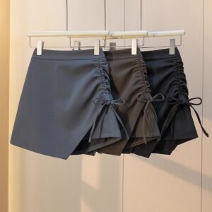 A-Line Pencil Skirt With Drawstring