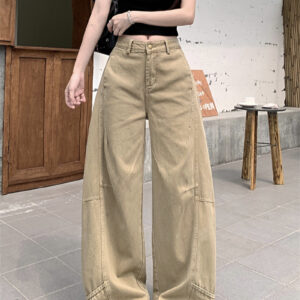 Khaki Curved Jeans