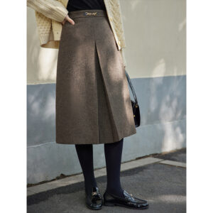 Retro Chic And Versatile High-Waisted Midi Skirt