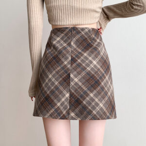 Wool A-Line Mini Skirt