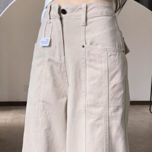 Korean Style Casual Apricot Cargo Jeans